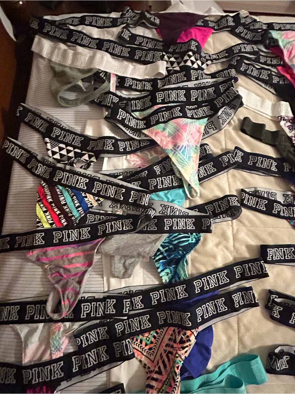 Victoria’s Secret Pink Logo Thick Waist Band Panties discontinued lot 117 total - Picture 9 of 11